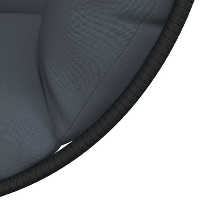 Silla Colgante Huevo Con Soporte Ratán Y Acero