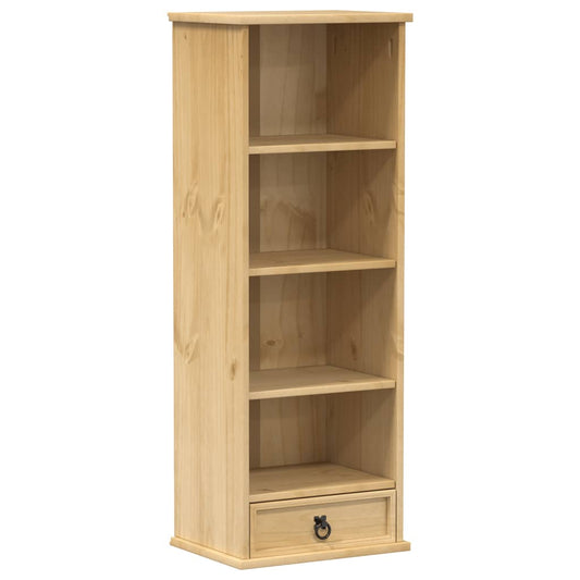 Estantería De Cds Corona Madera Maciza De Pino 40X30X110 Cm