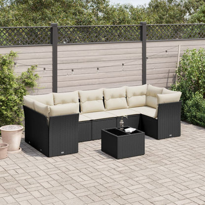 Set De Sofás De Jardín 8 Pzas Y Cojines Ratán Sintético Gris