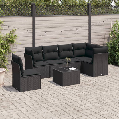 Set De Sofás De Jardín 6 Pzas Y Cojines Ratán Sintético Gris