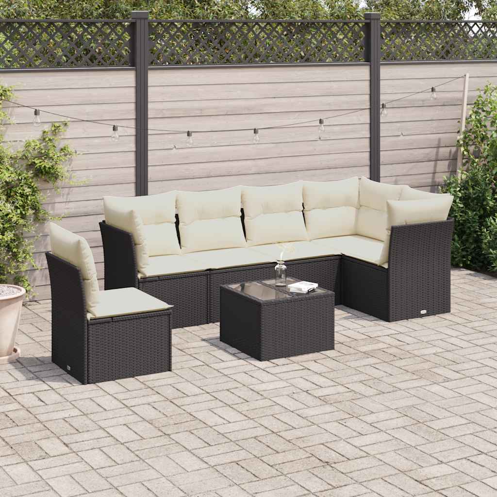 Set De Sofás De Jardín 6 Pzas Y Cojines Ratán Sintético Gris