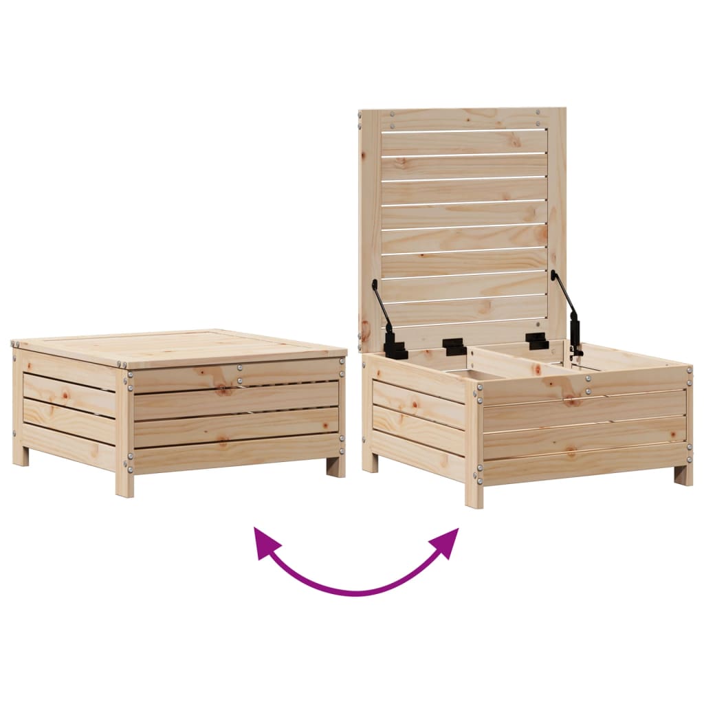 Juego De Muebles De Jardín 7 Pzas Y Cojines Madera Maciza Pino