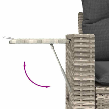 Set De Sofás De Jardín 6 Pzas Y Cojines Ratán Sintético Gris