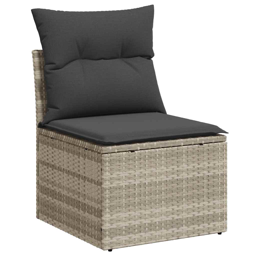 Set De Sofás De Jardín 6 Pzas Y Cojines Ratán Sintético Gris