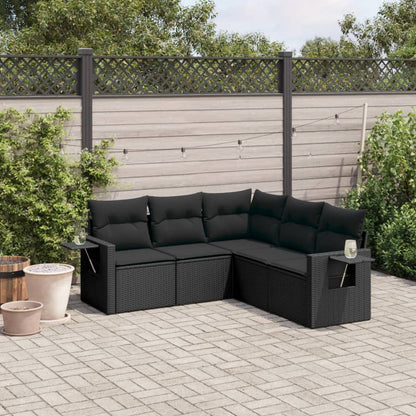 Set De Sofás De Jardín 6 Pzas Y Cojines Ratán Sintético Gris
