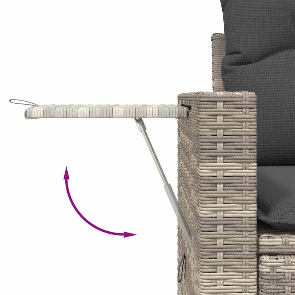 Set De Sofás De Jardín 6 Pzas Y Cojines Ratán Sintético Gris