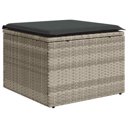 Set De Sofás De Jardín 6 Pzas Y Cojines Ratán Sintético Gris