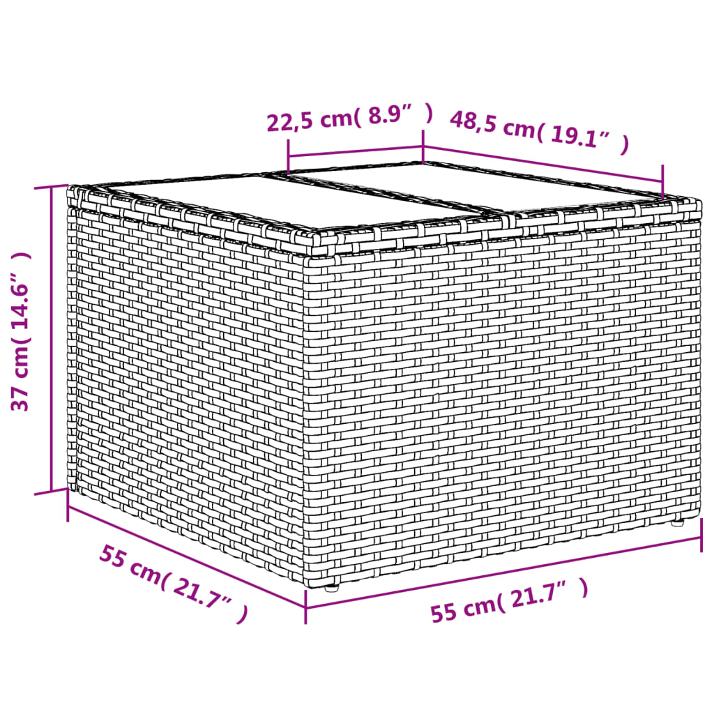 Set Sofás De Jardín 7 Piezas Y Cojines Ratán Sintético Beige