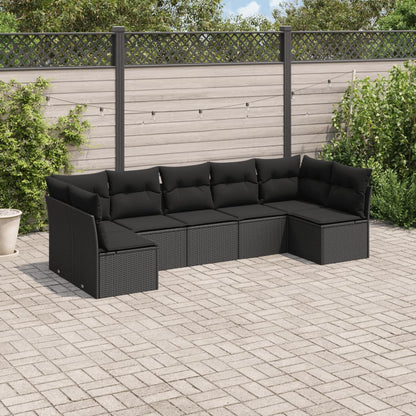 Set De Sofás De Jardín 8 Pzas Y Cojines Ratán Sintético Gris