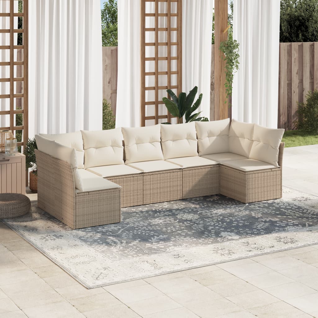 Set De Sofás De Jardín 8 Pzas Y Cojines Ratán Sintético Gris