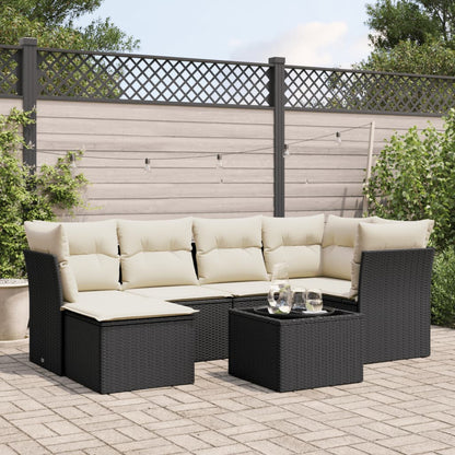 Set De Sofás De Jardín 6 Pzas Y Cojines Ratán Sintético Gris