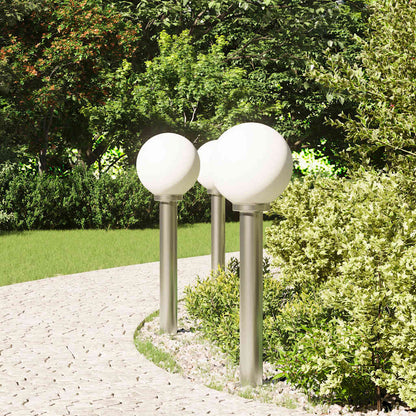 Balizas De Iluminación, 3 Unidades, 80 Cm, Acero Inoxidable, Ip44