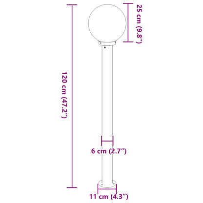 Baliza De Luz De 120 Cm, Acero Inoxidable, Ip44