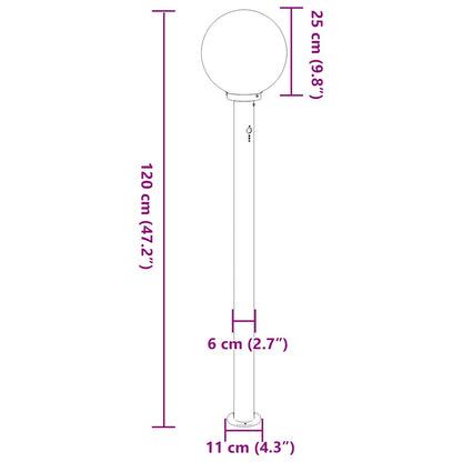 Balizas Luminosas Con Sensor, 3 Unidades, 120 Cm, Acero Inoxidable, Ip44