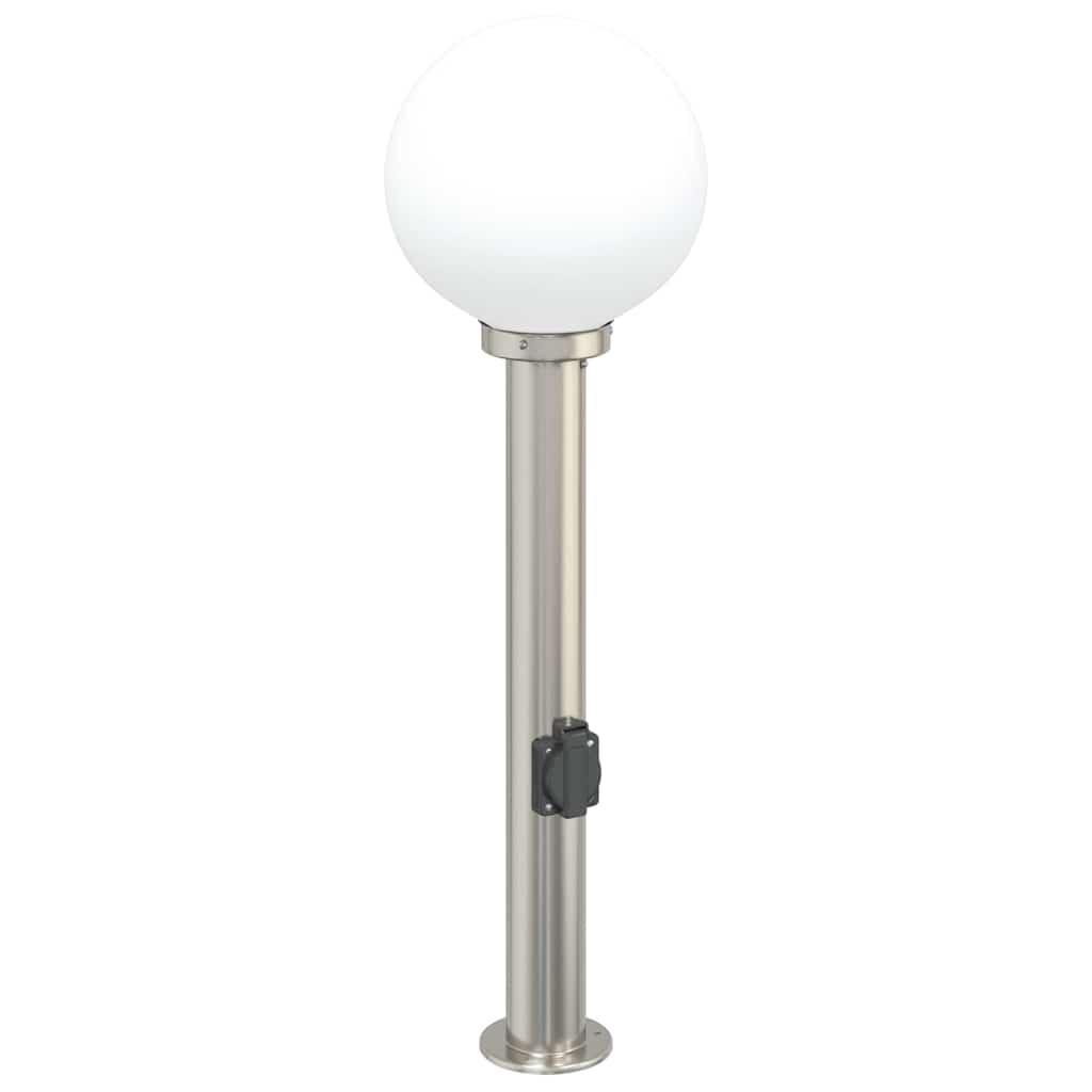 Balizas De Luz Con Toma De Corriente, 3 Unidades, 80 Cm, Acero Inoxidable, Ip44