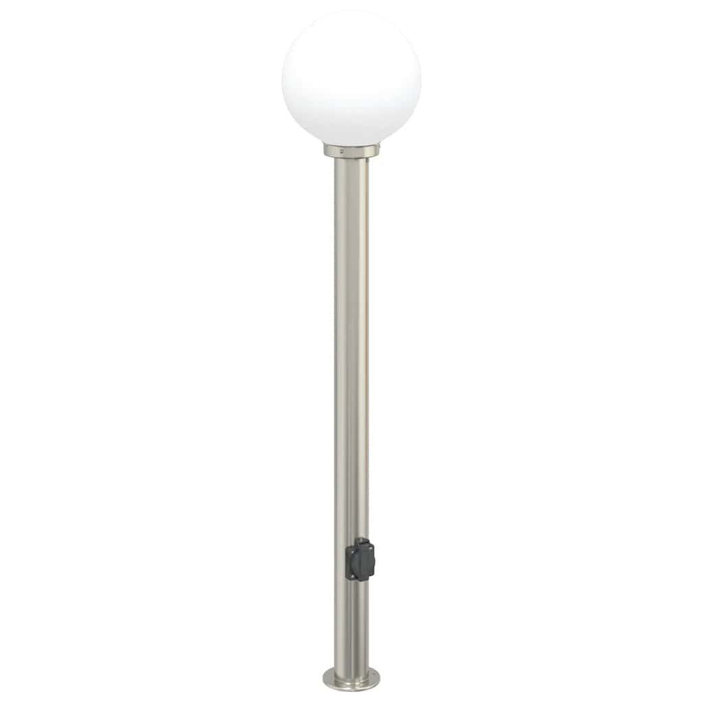 Balizas De Luz Con Toma De Corriente, 3 Unidades, 120 Cm, Acero Inoxidable, Ip44