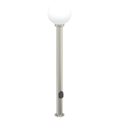 Balizas De Luz Con Toma De Corriente, 3 Unidades, 120 Cm, Acero Inoxidable, Ip44