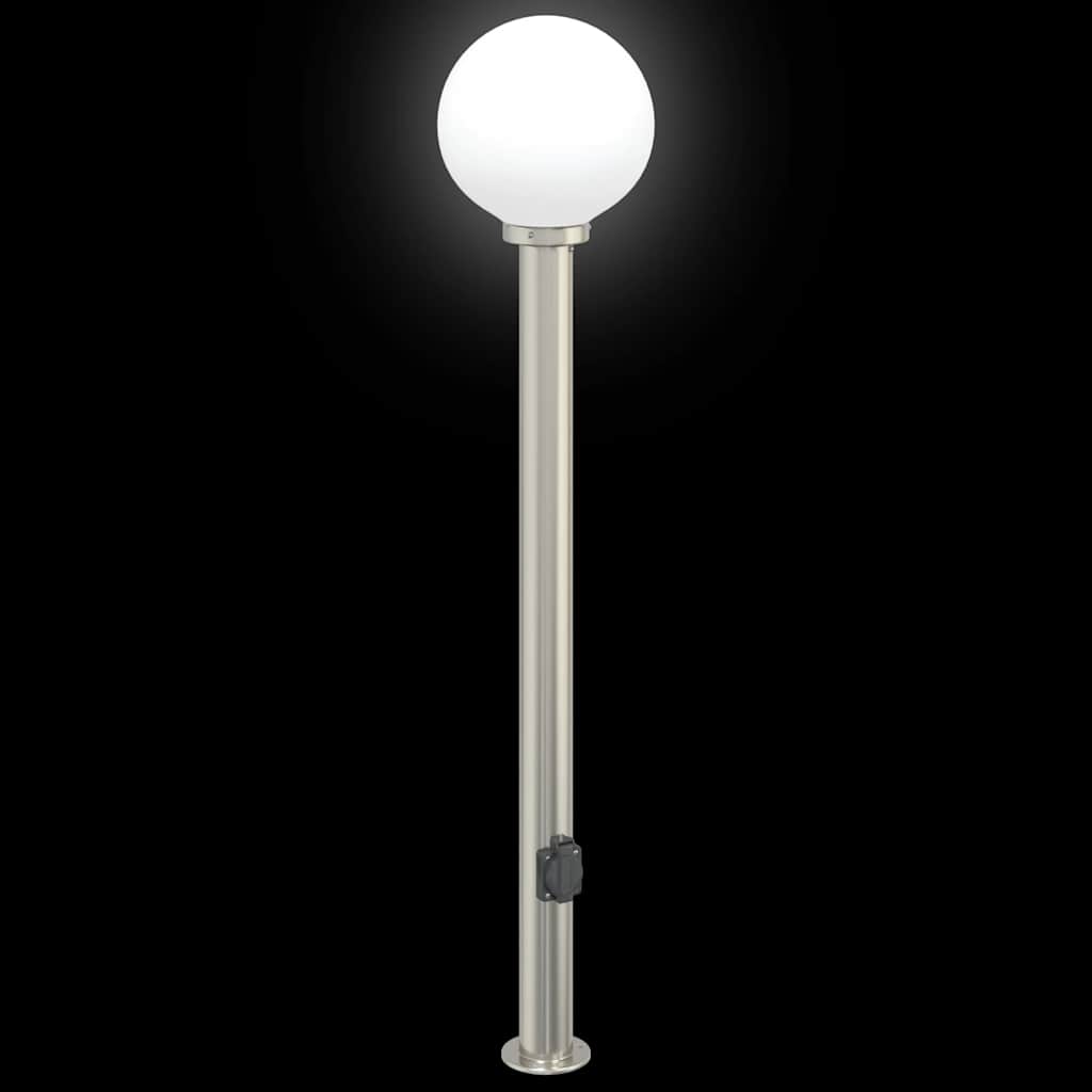 Balizas De Luz Con Toma De Corriente, 3 Unidades, 120 Cm, Acero Inoxidable, Ip44