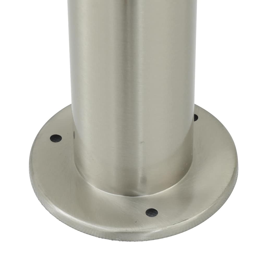 Balizas De Luz Con Sensor Y Tomacorriente, 3 Unidades, 80 Cm, Acero Inoxidable, Ip44