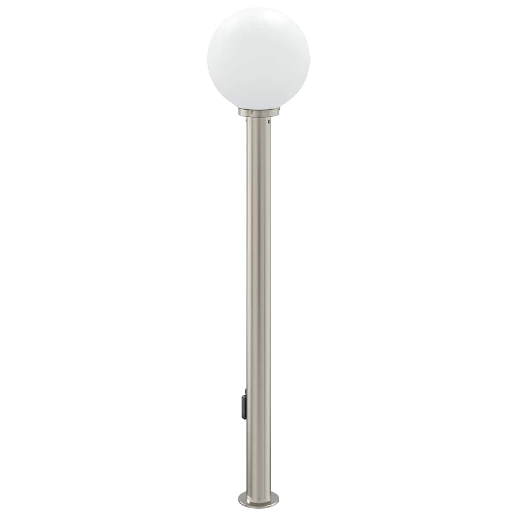 Baliza Luminosa Con Sensor Y Toma De Corriente, 120 Cm, Acero Inoxidable, Ip44
