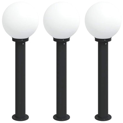 Balizas De Luz, 3 Unidades, 80 Cm, Color Negro, Ip44