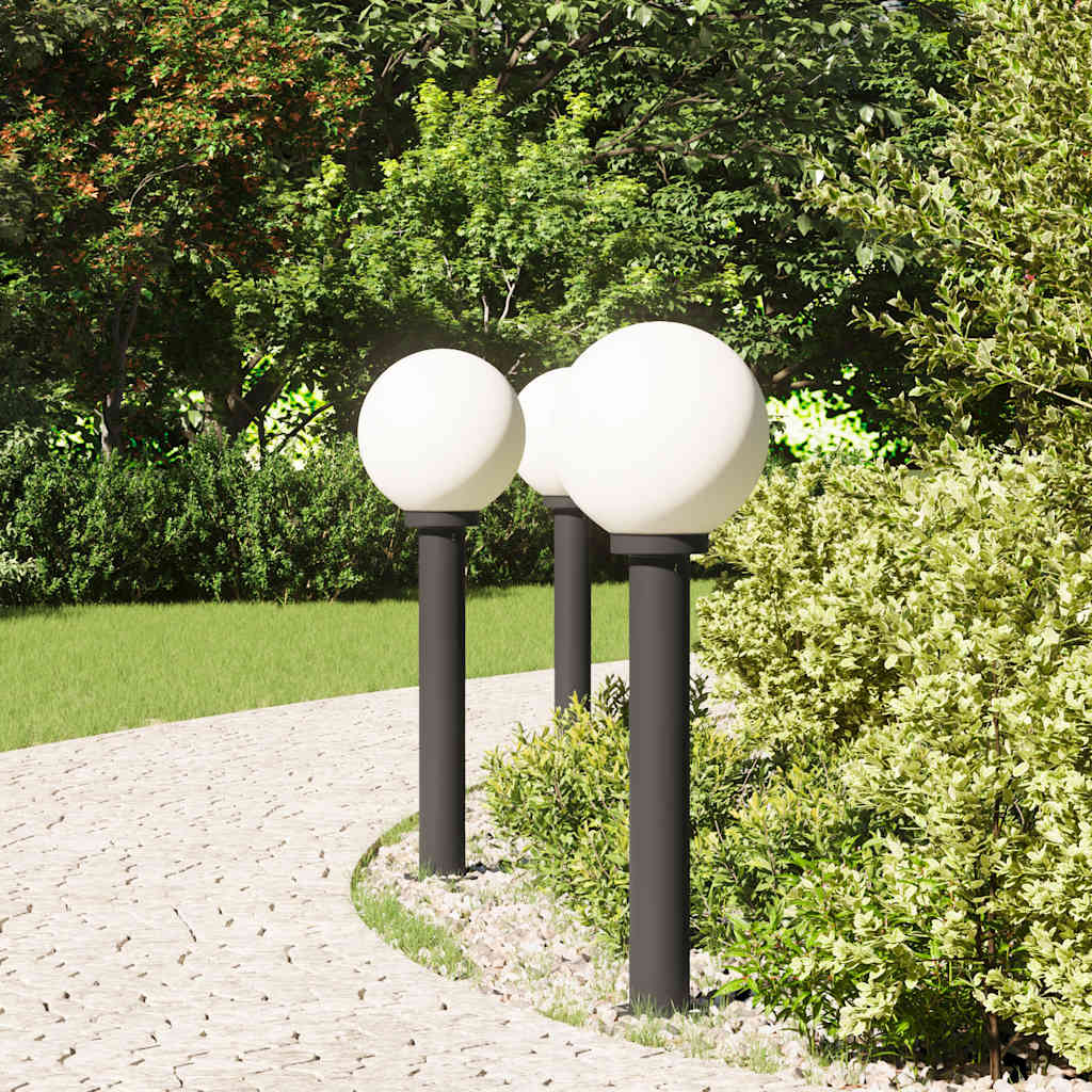 Balizas De Luz, 3 Unidades, 80 Cm, Color Negro, Ip44