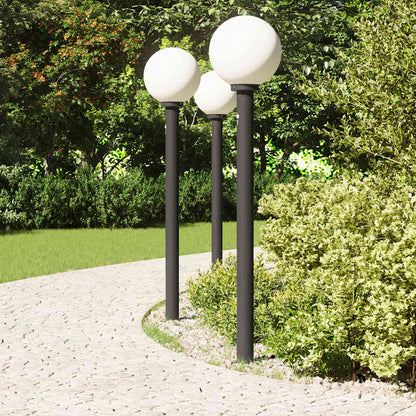 Balizas Luminosas Con Sensor, 3 Unidades, 120 Cm, Color Negro, Ip44