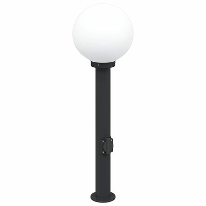 Baliza De Luz Con Toma De Corriente De 80 Cm, Color Negro, Ip44