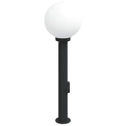 Baliza De Luz Con Toma De Corriente De 80 Cm, Color Negro, Ip44