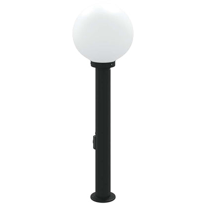 Baliza De Luz Con Toma De Corriente De 80 Cm, Color Negro, Ip44
