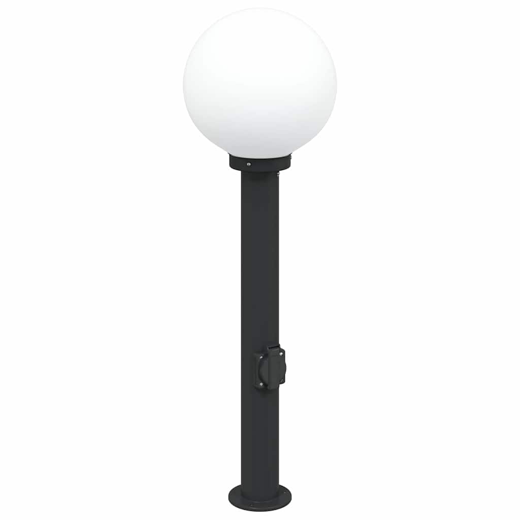 Balizas De Luz Con Toma De Corriente, 3 Unidades, 80 Cm, Color Negro, Ip44