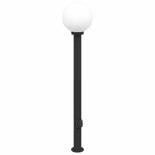 Baliza De Luz Con Toma De Corriente De 120 Cm, Color Negro, Ip44