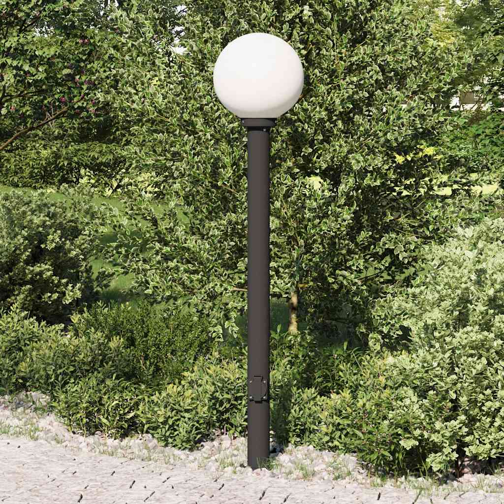 Baliza De Luz Con Toma De Corriente De 120 Cm, Color Negro, Ip44