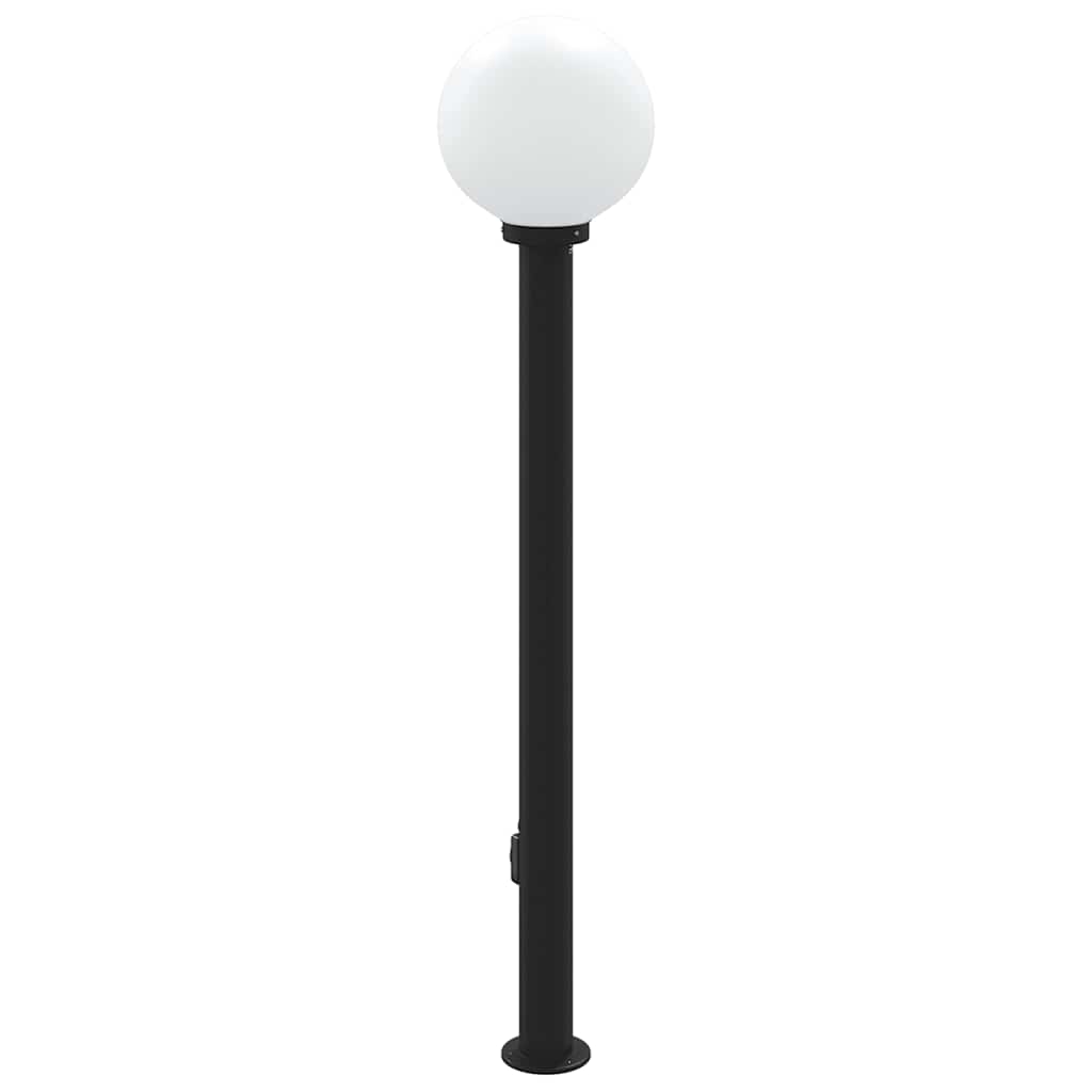 Baliza De Luz Con Toma De Corriente De 120 Cm, Color Negro, Ip44