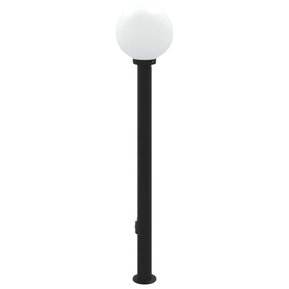 Baliza De Luz Con Toma De Corriente De 120 Cm, Color Negro, Ip44