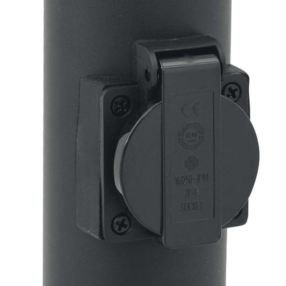 Balizas De Luz Con Toma De Corriente, 3 Unidades, 120 Cm, Color Negro, Ip44