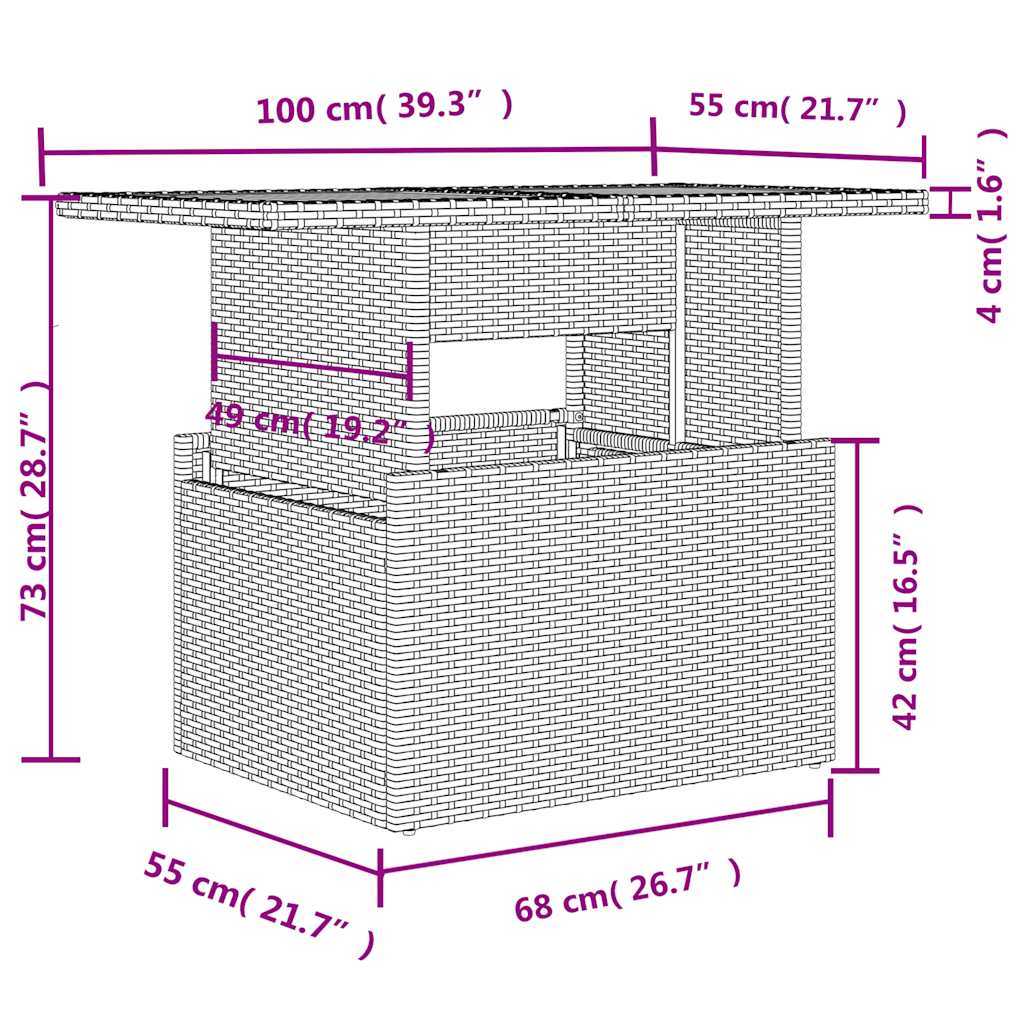Set Sofás De Jardín 8 Piezas Y Cojines Ratán Sintético Marrón