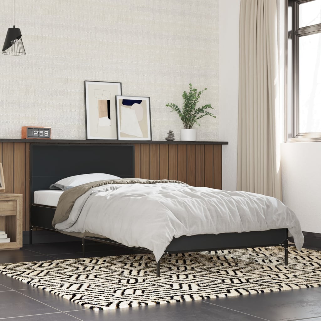 Estructura Cama Madera Ingeniería Metal 140X190 Cm