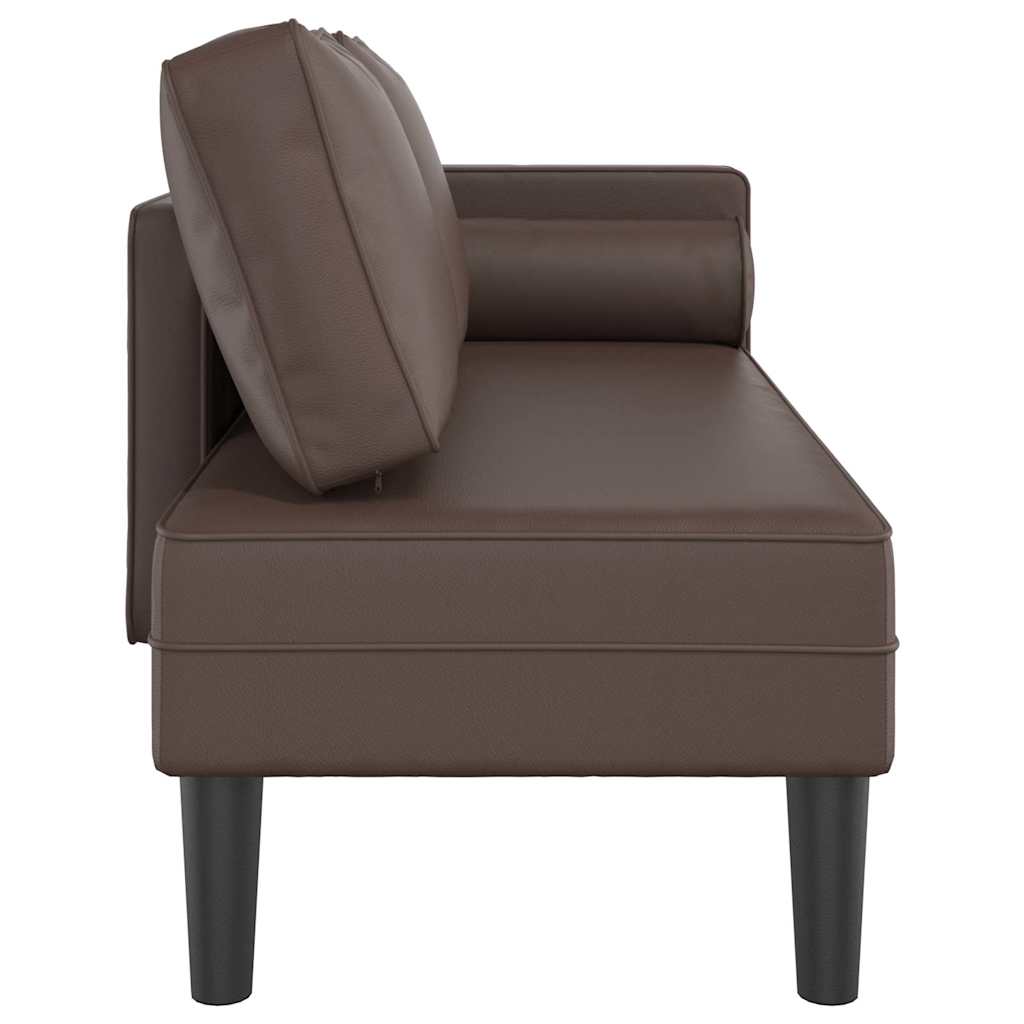 Sofá Diván Con Cojines Cuero Sintético