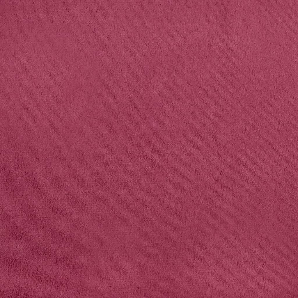 Sofá Diván Con Cojines Terciopelo Rojo Tinto