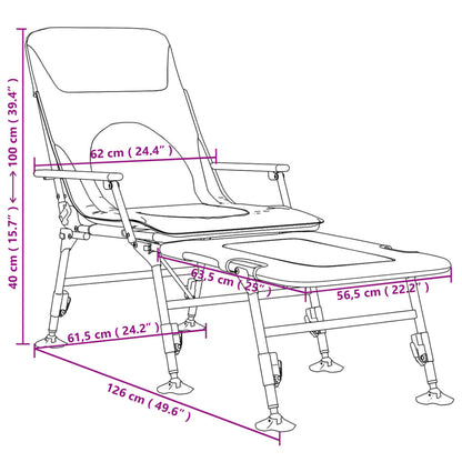 Tumbona De Pesca Patas Para Barro Ajustables Plegable