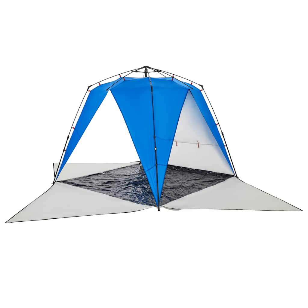 Tienda De Playa 4 Personas Impermeable Apertura Rápida Azul