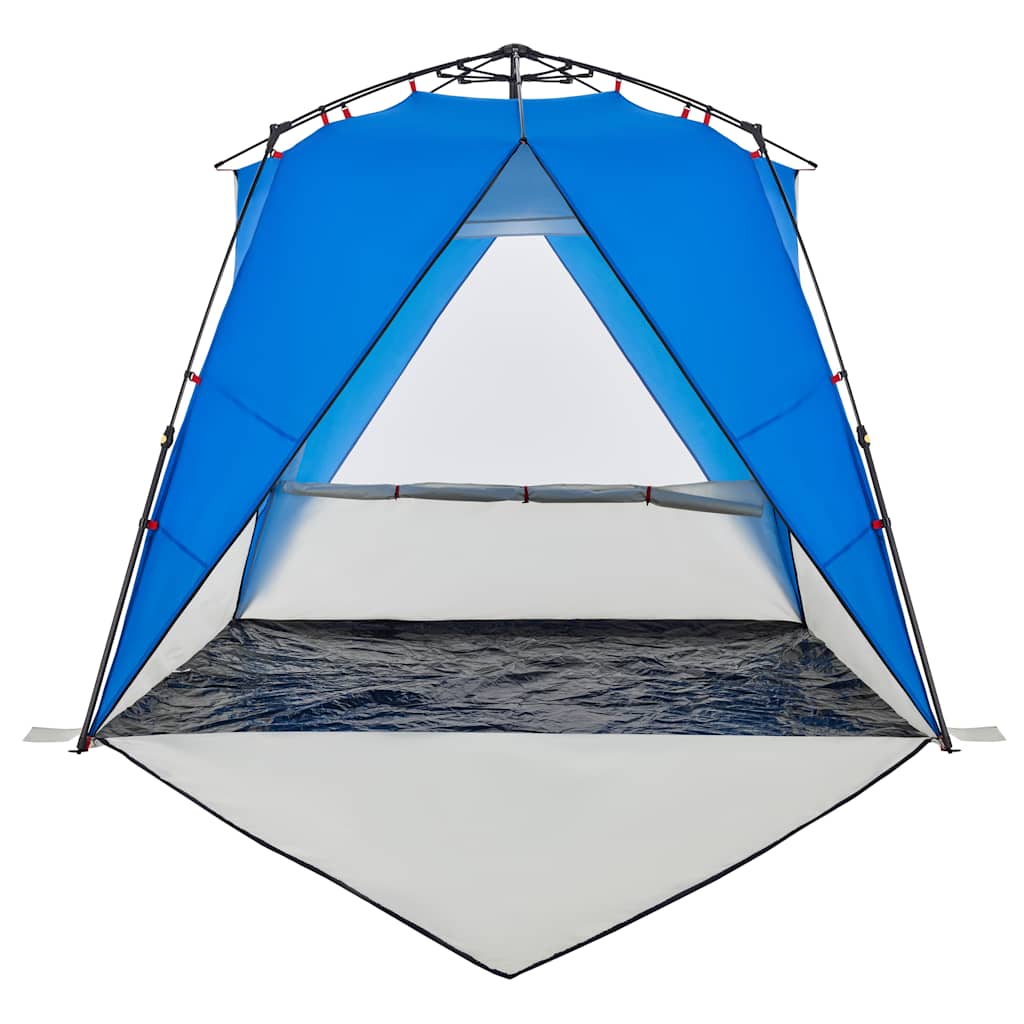 Tienda De Playa 4 Personas Impermeable Apertura Rápida Azul