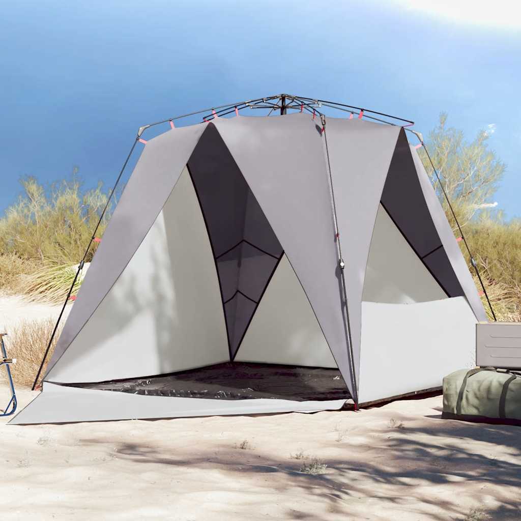 Tienda De Playa 4 Personas Impermeable Apertura Rápida Azul
