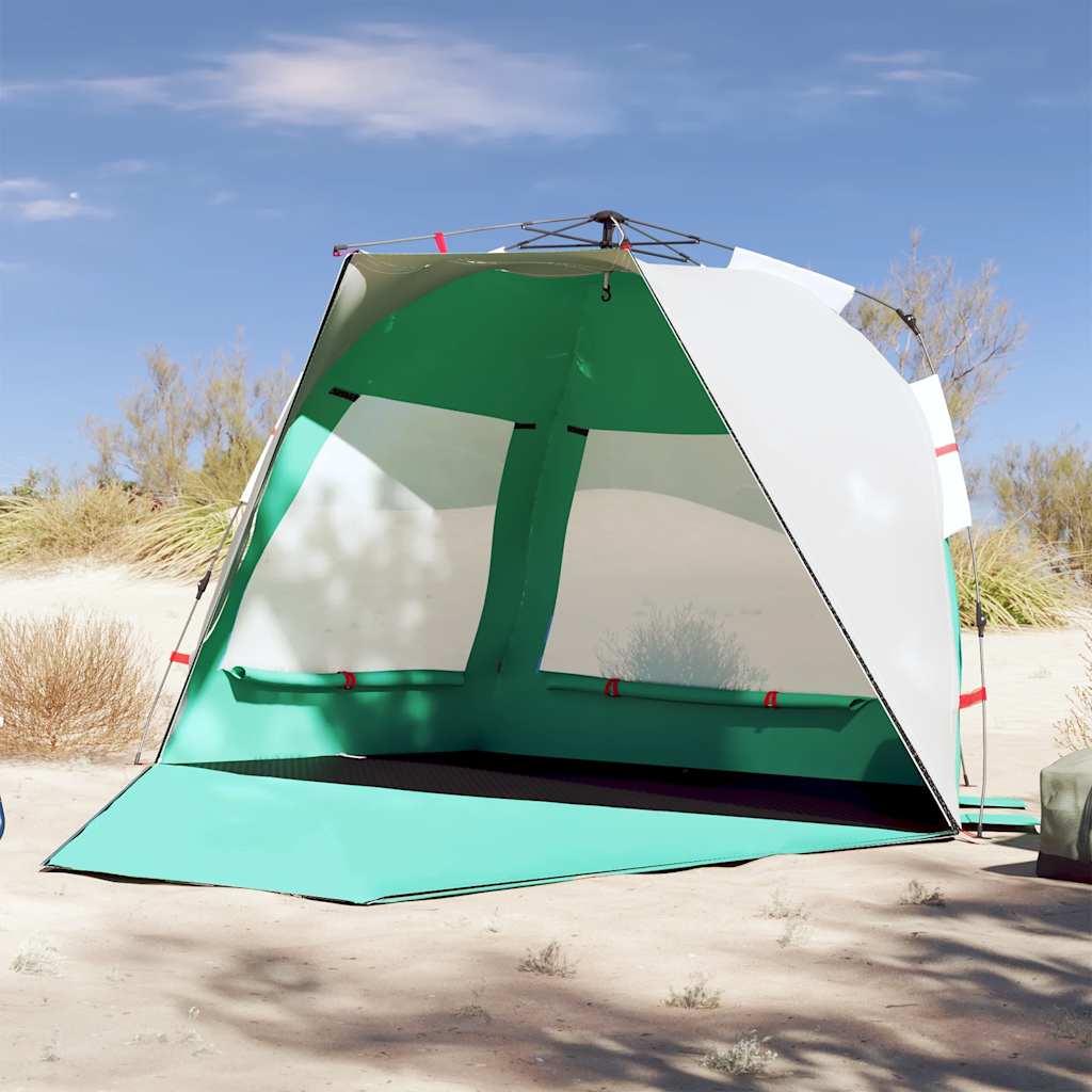 Tienda De Playa Impermeable Apertura Rápida Verde