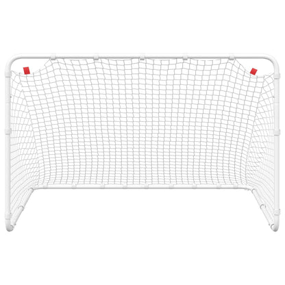 Portería De Fútbol Blanca 122X81X81 Cm Acero