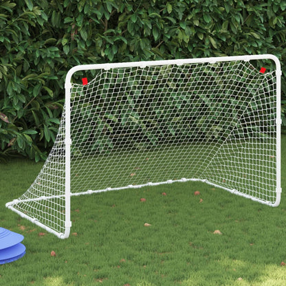Portería De Fútbol Blanca 122X81X81 Cm Acero
