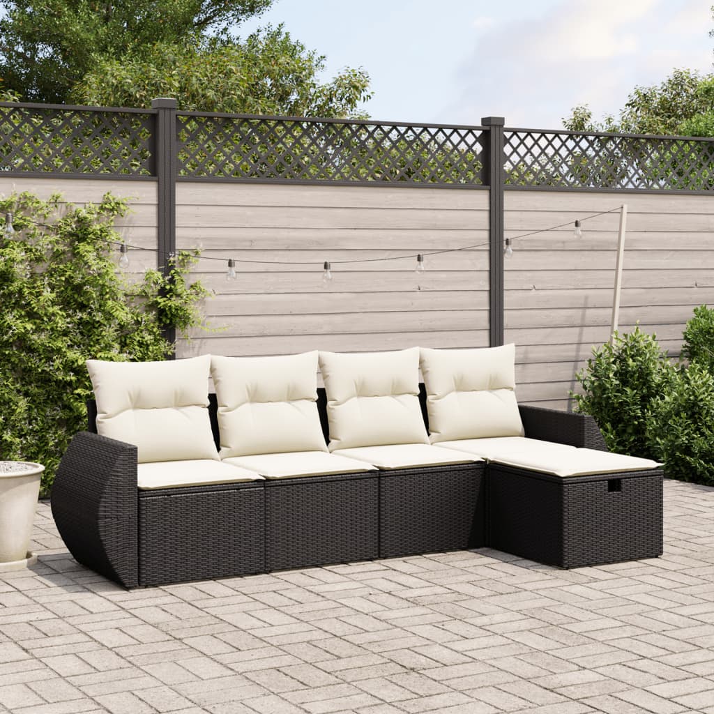 Set De Sofás De Jardín 6 Piezas Y Cojines Ratán Sintético
