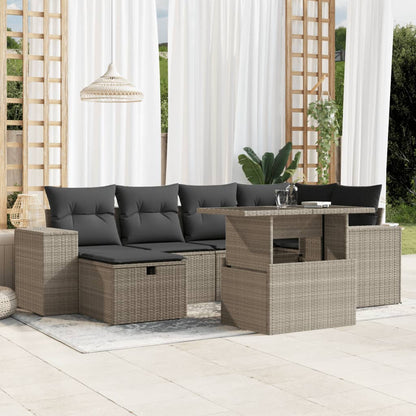 Set De Sofás De Jardín Y Cojines 8 Piezas Ratán Sintético Negro