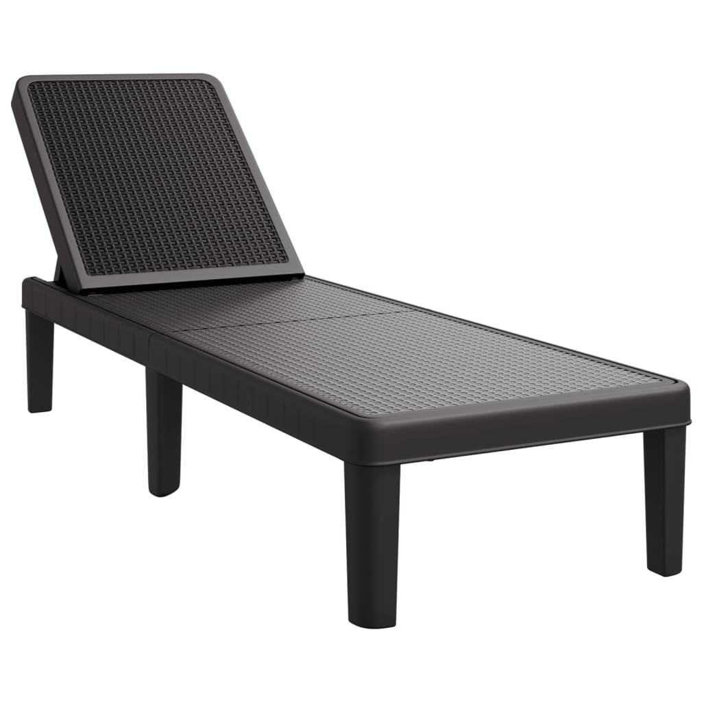 Tumbona Ajustable En 4 Alturas Polipropileno 155,5X57X28 Cm